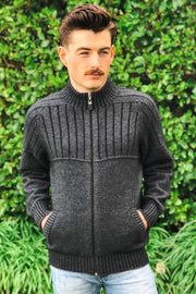 Full Zip Possum Merino Jacket with Pockets